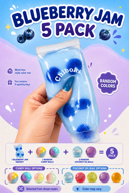Squishy Surprise Bundle - Jam Toothpaste, and Random Squeeze Toy Packs